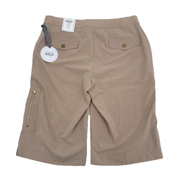Chicos Zenergy Golf Shorts Womens 0 Beige - Picture 1 of 7